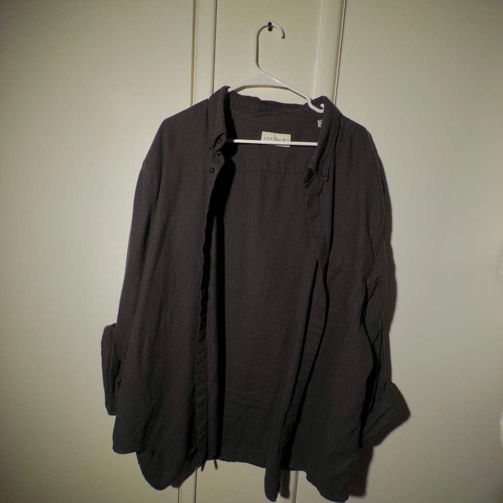 Dark Gray Button-Up Shirt